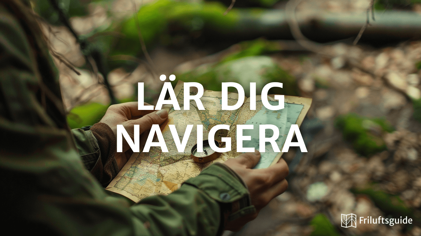 Person använder karta och kompass
