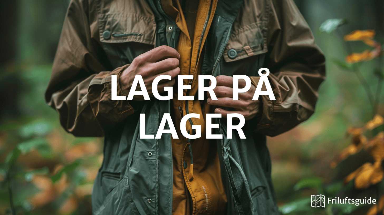 Person tar på sig lager på lager